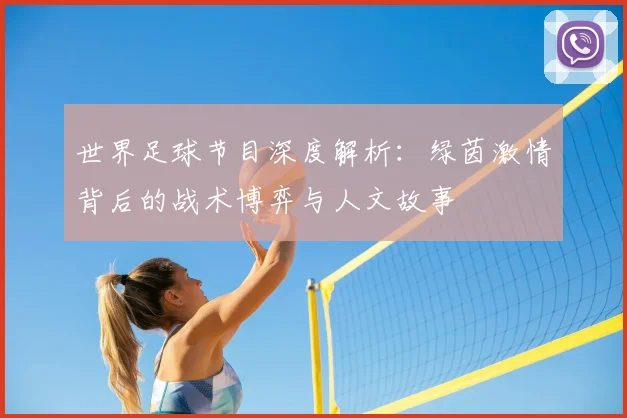 世界足球节目深度解析：绿茵激情背后的战术博弈与人文故事